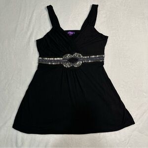 Fairy Hale Bob Black Top with Embellished Waist Fairy‎ Core